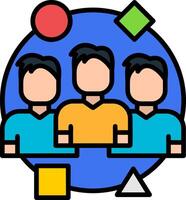 Diversity Line Filled Icon vector