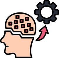 Machine Learning Line Filled Icon vector