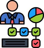 Organization Hierarchy Line Filled Icon vector
