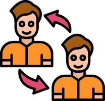 Referral Line Filled Icon vector