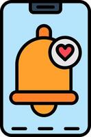 Reminder Line Filled Icon vector