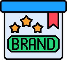 Brand Line Filled Icon vector
