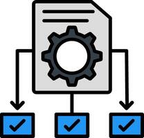 Project Line Filled Icon vector
