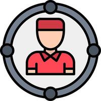 User Line Filled Icon vector