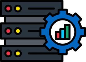 Data Management Line Filled Icon vector