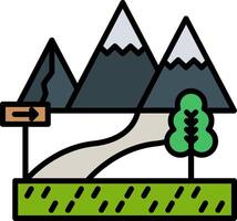 Pathway Line Filled Icon vector