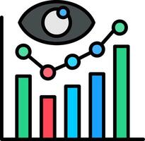 Predictive Analysis Line Filled Icon vector