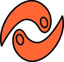 Vortex Line Filled Icon vector