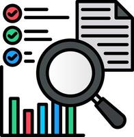 Exploratory Analysis Line Filled Icon vector