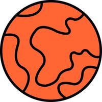 Globe Line Filled Icon vector