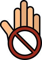 Objection Line Filled Icon vector