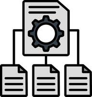 Project Plan Line Filled Icon vector