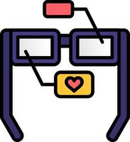 Augmented Reality Line Filled Icon vector