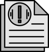 Document Line Filled Icon vector