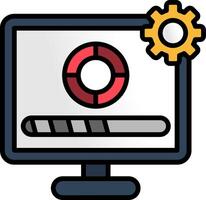Installation Line Filled Icon vector