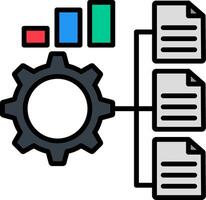 Settings Line Filled Icon vector