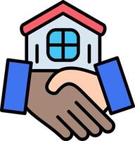 Agreement Line Filled Icon vector