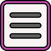 Menu Line Filled Icon vector