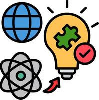 Problem Solving Line Filled Icon vector