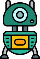 Robot Line Filled Icon vector