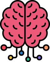 Artificial Intelligence Line Filled Icon vector