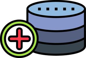 Database Line Filled Icon vector