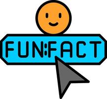 Fun Fact Line Filled Icon vector