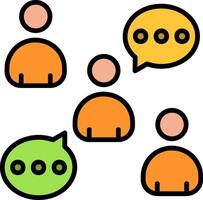 Network Communication Line Filled Icon vector