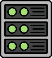Server Line Filled Icon vector