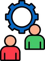 Setting Line Filled Icon vector