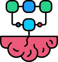 Data Modeling Line Filled Icon vector
