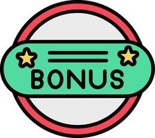 Bonus Line Filled Icon vector