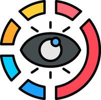 Data Visualization Line Filled Icon vector