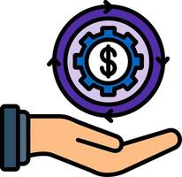 Automation Line Filled Icon vector