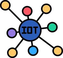 Iot Line Filled Icon vector