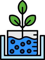 Leaf Line Filled Icon vector
