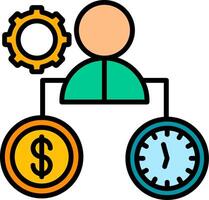 Resources Line Filled Icon vector