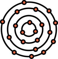 Solar System Line Filled Icon vector