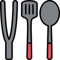 Utensil Line Filled Icon vector
