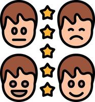 User Rating Line Filled Icon vector
