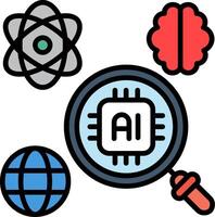Analysis Line Filled Icon vector