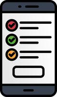 Checklist Line Filled Icon vector