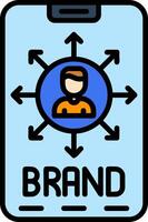 Viral Line Filled Icon vector