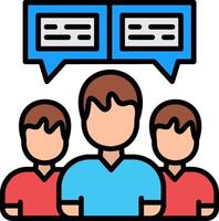 Comment Line Filled Icon vector