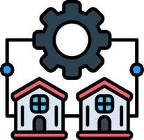 Management Line Filled Icon vector