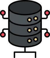 Cloud Computing Line Filled Icon vector