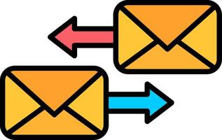 Envelope Line Filled Icon vector