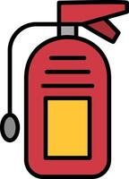 Fire Extinguisher Line Filled Icon vector