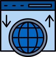 Browser Line Filled Icon vector