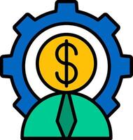 Businessman Line Filled Icon vector